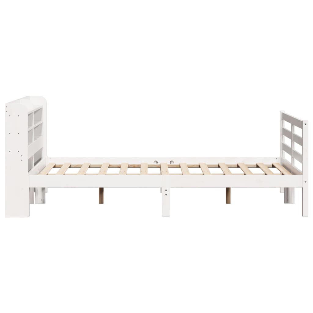 Bed Frame with Headboard without Mattress White 135x190 cm Double